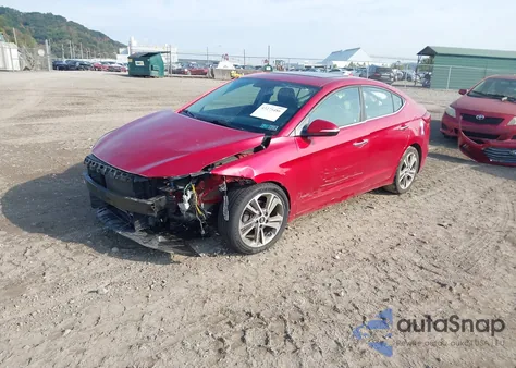 2017 Hyundai Elantra Limited z USA, uszkodzony, nr VIN 5NPD84LF7HH009407